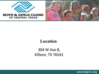 www.bgctx.org
Location
304 W Ave B,
Killeen, TX 76541
 