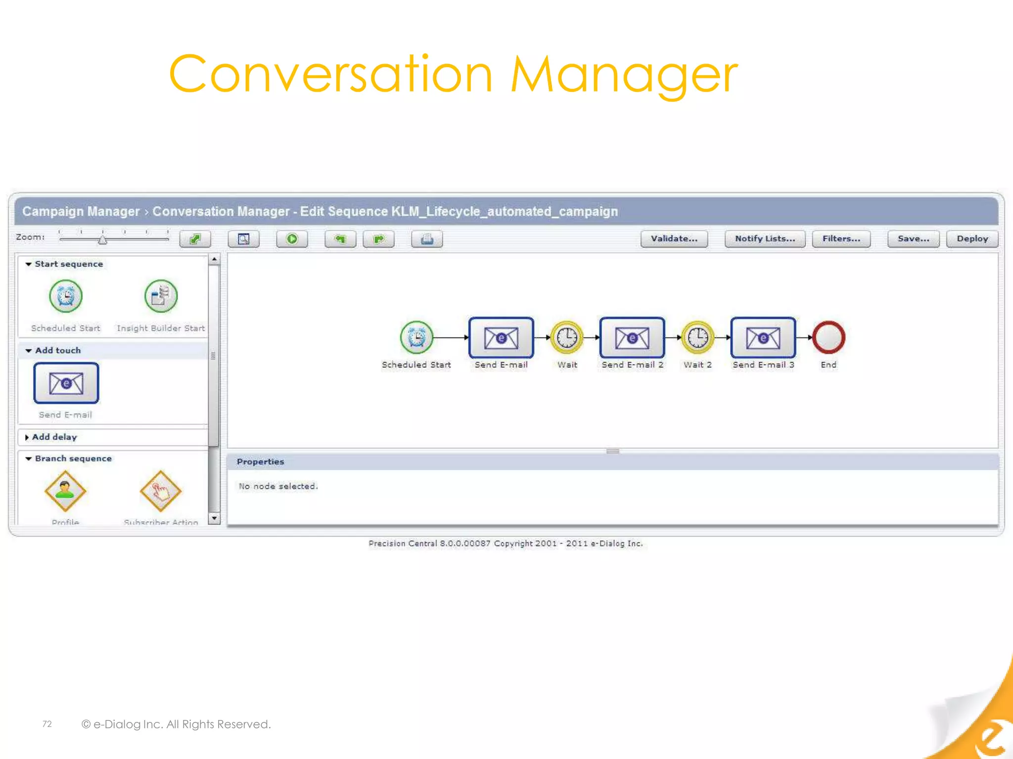 Conversation Manager




72   © e-Dialog Inc. All Rights Reserved.
 