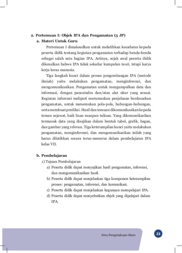 Kurikulum 2013 Buku Guru 7 Ipa