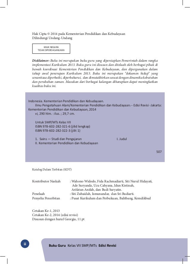 Buku Guru Iра Kelas Vii Smр Kurikulum 2013