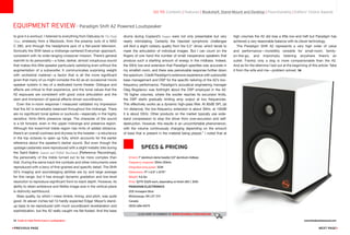 38 Guide to High-Performance Loudspeakers www.theabsolutesound.com
previous page NEXT page
EQUIPMENT review - Paradigm Shift A2 Powered Loudspeaker
go to: Contents | Features | Bookshelf, Stand-Mount and Desktop | Floorstanding | Editors' Choice Awards
to give it a workout. I listened to everything from Debussy to The Daily
Show, wirelessly from a Macbook, from the preamp outs of a NAD
C 390, and through the headphone jack of a flat-panel television.
Sonically the Shift takes a midrange-centered Everyman approach,
consistent with its wide-ranging crossover mission. There’s general
warmth to its personality­—a fuller, darker, almost voluptuous sound
that makes this little speaker particularly satisfying even without the
augmentation of a subwoofer. It communicates surprising weight
with orchestral material—a factor that is all the more significant
given that many of us might consider the A2 as an occasional movie
speaker system in lieu of a dedicated home theater. Dialogue and
effects are critical to that experience, and the tonal values that the
A2 espouses are consistent with good voice articulation and the
slam and immersion of special effects-driven soundtracks.
Even the in-room response I measured validated my impression
that the A2 is remarkably balanced throughout the midrange. There
are no significant tonal spikes or suckouts—especially in the highly
sensitive 1kHz–3kHz presence range. The character of the sound
is a bit forward, even in the upper midrange and presence region.
Although the lower/mid treble region has hints of added sibilance­­,
there’s an overall coolness and dryness to the tweeter—a reluctance
in the top octaves to open up fully, which accounts for the earlier
reference about the speaker’s darker sound. But even though the
upstage castanets were reproduced with a slight metallic bite during
the Saint-Saëns Samson and Delilah Bacchanale [Reference Recordings],
the personality of the treble turned out to be more complex than
that. During the same track the cymbals and other instruments were
reproduced with a bevy of fine-grained and specific detail. The Shift
A2’s imaging and soundstaging abilities are by and large average
for this range, but it has enough dynamic gradation and low-level
resolution to reproduce significant front-to-back depth. However, its
ability to retain ambience and lifelike image size in the vertical plane
is distinctly earthbound.
Bass quality, by which I mean timbre, timing, and pitch, was quite
good. At eleven inches tall I’d hardly expected Edgar Meyer’s stand-
up bass to be reproduced with much soundboard reverberation and
sophistication, but the A2 really caught me flat-footed. And the bass
drums during Copland’s Fanfare were not only presentable but very
nearly intimidating. Certainly the heaviest symphonic challenges
will illicit a slight rubbery quality from the 5.5 driver, which tends to
mask the articulation of individual images. But I can count on the
fingers of one hand the number of small inexpensive speakers that
produce such a startling amount of energy in the midbass. Indeed,
the 55Hz low-end extension that Paradigm specifies was accurate in
my smallish room, and there was perceivable response further down
the spectrum. Credit Paradigm’s extensive experience with subwoofer
bass management and DSP for the specific tailoring of the A2’s low-
frequency performance. Paradigm’s acoustical engineering manager
Oleg Bogdanov was forthright about the DSP employed in the A2:
“At higher volumes, where the woofer reaches its excursion limits,
the DSP starts gradually limiting amp output at low frequencies.
This effectively works as a dynamic high-pass filter. At 80dB SPL (at
1m distance), the low-frequency extension is about 30Hz, at 100dB
it is about 55Hz. Other products on the market typically use wide-
band compression to stop the driver from over-excursion and self-
destruction. However, this results in an uncomfortable phenomenon,
with the volume continuously changing depending on the amount
of bass that is present in the material being played.” I noted that at
high volumes the A2 did lose a little low-end heft but Paradigm has
achieved a very reasonable balance with its clever technology.
The Paradigm Shift A2 represents a very high order of value
and performance—incredibly versatile for small-room, family-
on-the-go, and impromptu listening anywhere there’s an
outlet. Frankly only a dog is more companionable than the A2.
And as for the dilemma I laid out at the beginning of this article: Take
it from the wife and me—problem solved.
Drivers: 1aluminumdometweeter,5.5aluminummidbass
Frequency response: 55Hz–20kHz
Integrated amp power: 50W
Dimensions: 11 x 6.5 x 8.75
Weight: 11.6 lbs
Price: $279–$329 each, depending on finish (BD 1, $59)
Paradigm Electronics
205 Annagem Blvd.
Mississauga, ON L5T 2V1
Canada
(905) 696-9479
CLICK HERE TO COMMENT at www.theabsolutesound.com
SPECS  PRICING
 
