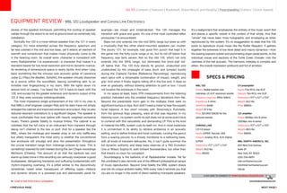 82 Guide to High-Performance Loudspeakers www.theabsolutesound.com
previous page NEXT page
EQUIPMENT review - MBL 120 Loudspeaker and Corona Line Electronics
recess of the speaker enclosure, permitting the routing of speaker
cables through the stand to an exit at ground level–an extremely tidy
installation.
Sonically the 120 is a more refined speaker than the 121 in every
category. It’s more extended across the frequency spectrum and
far less colored in the mid and low bass, yet it retains an element of
warmth and romanticism that makes music physically come to life
in the listening room. Its overall sonic character is consistent with
every Radialstrahler I’ve experienced—a character that makes it a
standard-bearer for low-level resolution and micro-dynamic nuance.
Its rendering of dimensional space is nearly tactile. And when I play
back something like the virtuoso solo acoustic guitar of Lawrence
Juber [LJ Plays the Beatles, SolidAir], the speaker virtually dissolves
as a source within the soundfield, leaving something akin to an
invisible man fingerpicking in my room. With the lights down it’s
almost kind of creepy. I’ve heard the 101 E back-to-back with the
126, and except for the greater extension and dynamic output of the
101 E they were sonically indistinguishable.
The most impressive single achievement of the 120 in my view is
that MBL’s chief engineer Juergen Reis and his team have not simply
enlarged the cabinet and improved extension and output, they’ve also
reduced resonant colorations to a significant degree. The speaker is
more comfortable than ever before with heavily weighted orchestral
music. There’s greater fidelity to musical timbre. The cabinet is so
colorless that the full voice of an instrument from transient through
decay isn’t chained to the box or port. And for a speaker like the
MBL, where the midrange and tweeter array is not only baffle-less
but utterly transparent, the initial worry is whether the conventional
box enclosure will smudge and slow the presentation throughout
the crucial transition range from midrange octaves to bass. This is
something I listened for with interest during the Jen Chapin recordings
ReVisions [Chesky]. The amount of air that the baritone sax and
stand-up bass move in this recording can seriously overpower a good
loudspeaker, dampening transients and suffusing fundamentals with
rhythm-impairing overhang. It’s a pitfall similar to the discontinuity
sometimes noted when transducers of differing types—ribbons
and dynamic drivers or a powered sub and electrostatic panel for
example—are mixed and (mis)matched. The 120 manages the
transition with grace and gusto. It’s one of the most controlled reflex
enclosures I’ve encountered.
Bass not only extends into the mid-30Hz range but does so with
a musicality that few other stand-mounted speakers can muster.
The plucky 121, for example, had good firm punch that kept it in
the game into the forty-cycle range or so, but its roll-off below that
frequency was fairly severe. Not so the mbl 120, which not only
extends into the 30Hz range, but eliminates the brick-wall roll-
off below that. The 120 truly stands its ground, undaunted and
undisturbed by the onslaught of bass drum and tympani bursts
during the Copland Fanfare [Reference Recordings], reproducing
each salvo with a remarkable combination of impact, weight, and
grip. And when it finally begins rolling off in the low end, it does so
ever so gradually, without drawing attention to port or box. I could
not localize the enclosure in the room.
In my space at least, basic RTA measurements from the listening
position indicated only the smallest frequency deviations from flat.
Beyond the predictable room gain in the midbass there were no
significant bumps or dips. But I didn’t need a meter to hear the superb
tonal balance. A few short minutes with Stravinsky’s Pulcinella,
from the glorious Argo pressing, were all that was required. In my
listening room, no system worth its salt does not at some point have
to contend with this naturalistic and demanding LP. This is the kind
of material the MBL system cuts its teeth on. And in most instances
it is unmatched in its ability to retrieve ambience in an acoustic
setting, and to define timbral and tonal contrasts, running the gamut
from a soaring piccolo to a throaty trombone to a bellowing bass,
with all kinds of transient delicacies. No, it can’t quite summon the
full dynamic authority and deep bass reserves of a TAD Evolution
One or Wilson Sophia III, both brilliant floorstanders, but other than
that there’s no room for complaint.
Soundstaging is the bailiwick of all Radialstrahler models. Yet for
the uninitiated it also reminds one of the different philosophical camps
of music reproduction. Beyond tonal fidelity the MBL system draws
one into its unique ambient reality. With every note it reminds you that
you are no longer in the world of direct-radiating monopole speakers.
It’s a realignment that emphasizes the entirety of the music event first
and places a specific soloist in the context of that whole. And that
“whole” has never been more holographic and enveloping as when
reproduced by this system. It’s no exaggeration to state that the 120
exists to reproduce choral music like the Rutter Requiem. It gathers
together the extremes of low-level detail and macro-dynamics—from
the soaring soprano soloist and plummeting organ pedal points, to the
individual voices and sections of the Turtle Creek Chorale—into the
vastness of the hall acoustic. The harmonic interplay is complex and
silken, the overall impression profound and full of emotion.
go to: Contents | Features | Bookshelf, Stand-Mount and Desktop | Floorstanding | Editors' Choice Awards
mbl 120
Drivers: Radial tweeter and
midrange, (2) 6.5 aluminum woofer
Frequency response: 49Hz–30kHz
Impedance: 4 ohms
Sensitivity: 82dB
Weight: 57.3 lbs.
Price: $21,400 ($1630 for the
optional stands)
Corona Line
C31 CD player
Inputs: S/PDIF, TosLink, USB
Outputs: Analog, RCA, XLR: Digital,
S/PDIF
Dimensions: 17.7 x 5.7 x 17.5
Weight: 34.2 lbs.
Price: $9200
C11 preamplifer
Inputs: Five RCA, one XLR
Outputs: Two RCA, one XLR
Dimensions: 17.7 x 5.7 x 17.5
Weight: 34.2 lbs.
Price: $8800
C21 amplifier
Power: 180Wpc into 8 ohms
(300Wpc into 4 ohms)
Dimensions: 17.7 x 5.7 x 17.5
Weight: 48.5 lbs.
Price: $9200
MBL North America, Inc.
263 West End Avenue,
Suite 2F
New York, NY 10023
(212) 724-4870
mbl-northamerica.com
info@mbl-northamerica.com
mbl.de
CLICK HERE TO COMMENT at www.theabsolutesound.com
SPECS  PRICING
 