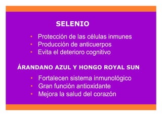 SELENIO
ÁRANDANO AZUL Y HONGO ROYAL SUN
 