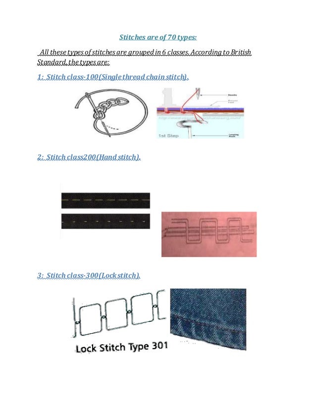 Sewing Machine Different Types Of Stitch Their Class