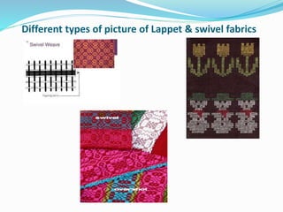 Different types of picture of Lappet & swivel fabrics
 