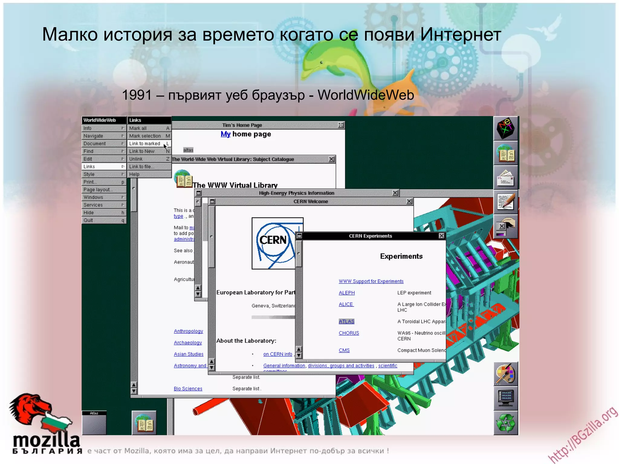 Малко история за времето когато се появи Интернет 1991 – първият уеб браузър - WorldWideWeb 