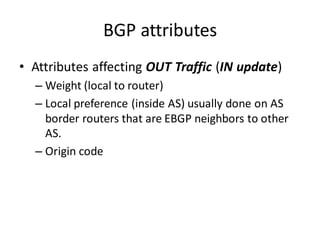 bgp features presentation routing protocle | PDF