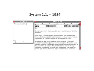 System 1.1. - 1984
 