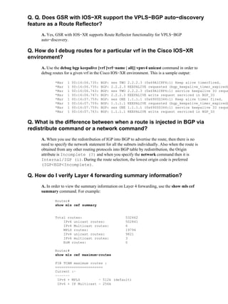 BGP Interview Questions for Network Engineers | PDF