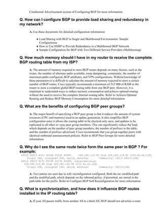 BGP Interview Questions for Network Engineers | PDF