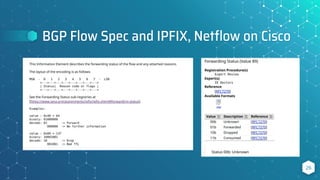 BGP Flow Spec and IPFIX, Netﬂow on Cisco
26
 