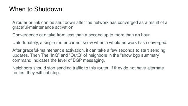 BGP Graceful Shutdown - IOS XR  Slide 10