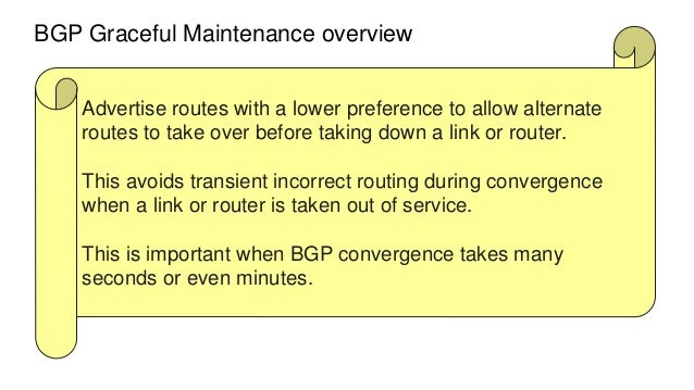BGP Graceful Shutdown - IOS XR  Slide 2