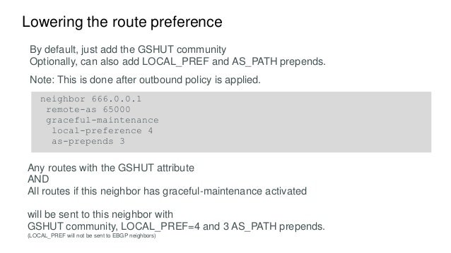 BGP Graceful Shutdown - IOS XR  Slide 7