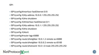 Isp1 Router BGP Next-hop-self | PPTX