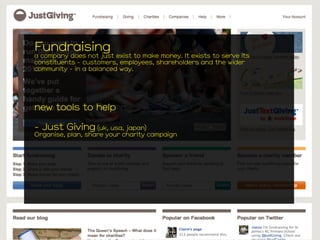 new tools to help
- Just Giving(uk, usa, japan)
Organise, plan, share your charity campaign
Fundraising
a company does not...