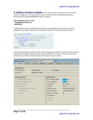 bgRFC Framework in SAP | PDF