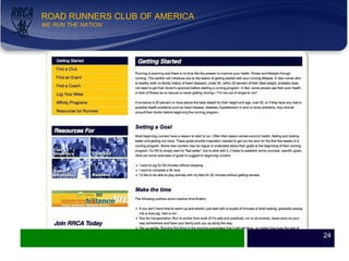 WE RUN THE NATION!
ROAD RUNNERS CLUB OF AMERICA
WE RUN THE NATION
24
 