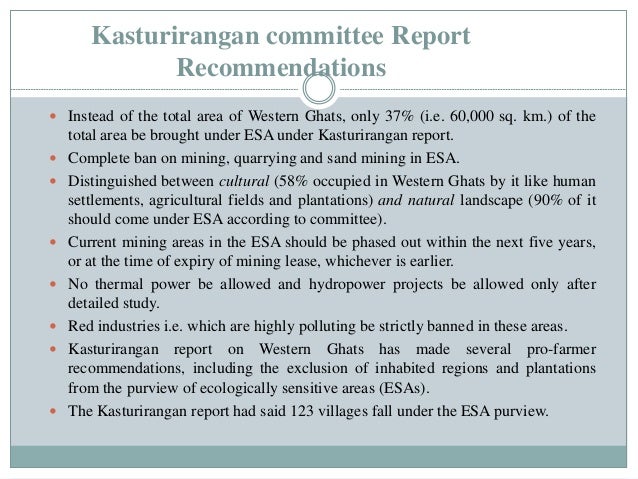 Critical Comparison b/w WGEEP Report & HLWG Report on Western Ghats