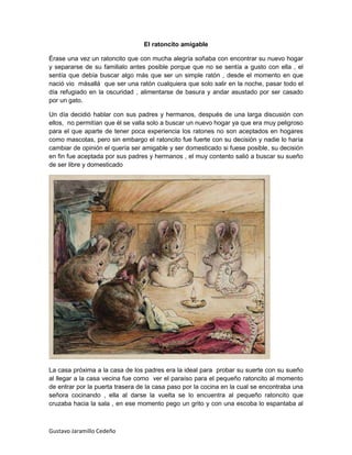 B) gustavo el ratoncito amigable | DOCX