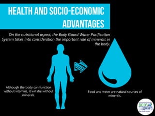 Food and water are natural sources of minerals.
 