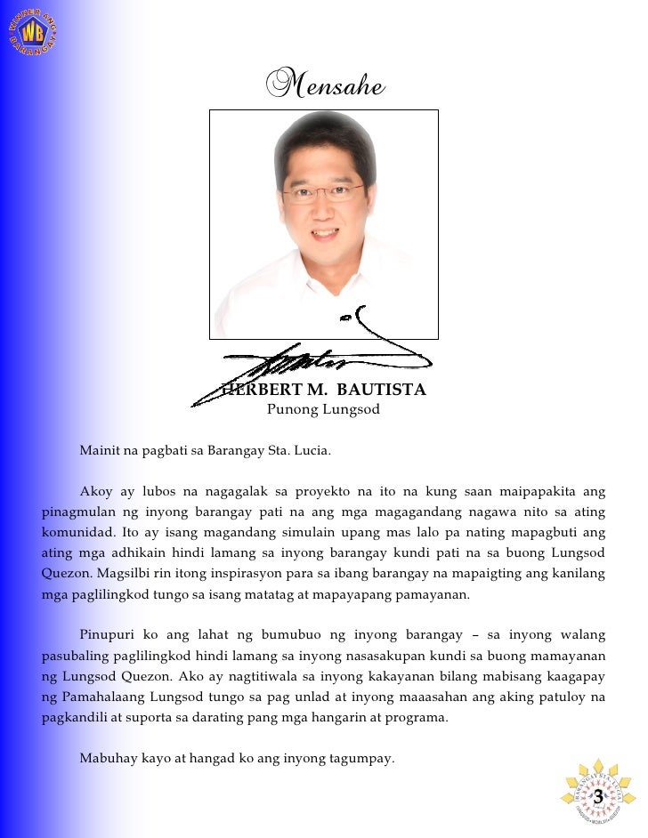 Bgy Sta Lucia Souvenir Program 2010 Part 1