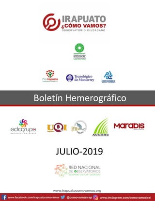Boletín Hemerográfico
JULIO-2019
 