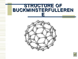 STRUCTURE OFSTRUCTURE OF
BUCKMINSTERFULLERENBUCKMINSTERFULLEREN
EE
 