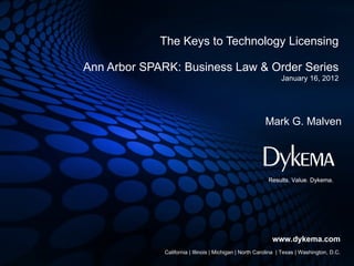 January 2012 - Business Law & Order - Mark G. Malven