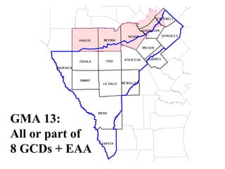 GMA 13:
All or part of
8 GCDs + EAA

 