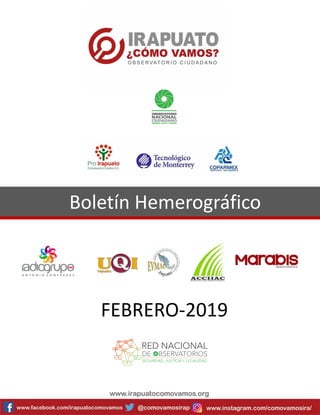 Boletín Hemerográfico
FEBRERO-2019
 