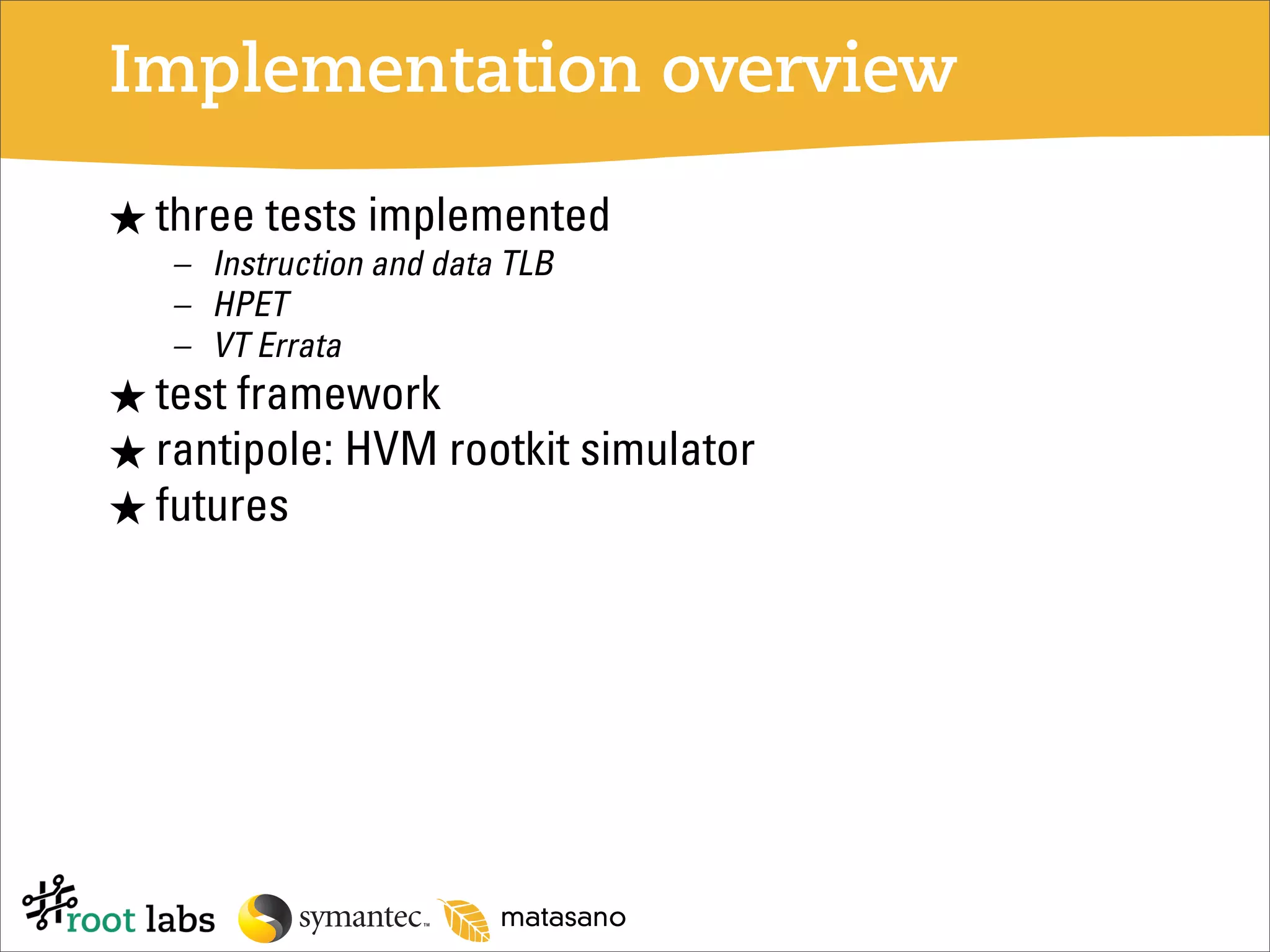 Don't Tell Joanna the Virtualized Rootkit is Dead (Blackhat 2007)