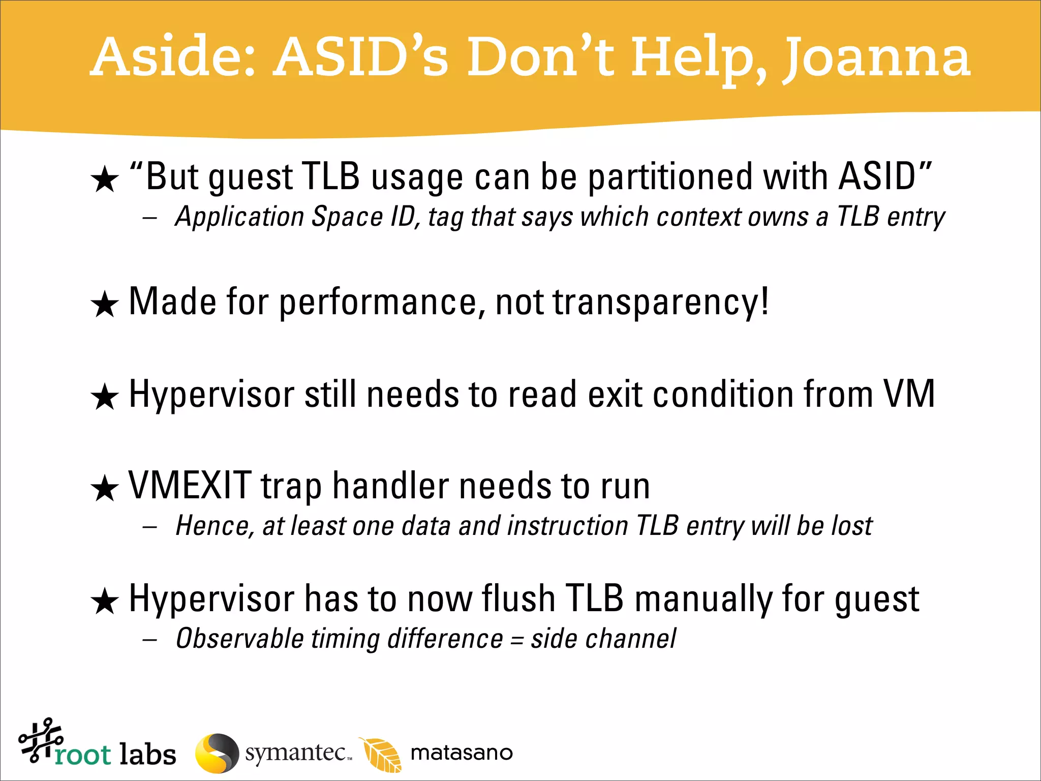 Don't Tell Joanna the Virtualized Rootkit is Dead (Blackhat 2007)