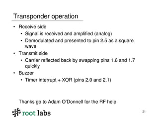 Highway to Hell: Hacking Toll Systems (Blackhat 2008)