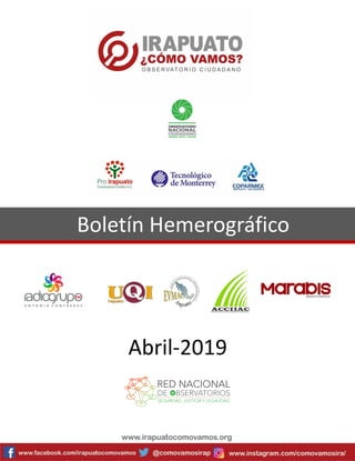 Boletín Hemerográfico
Abril-2019
 