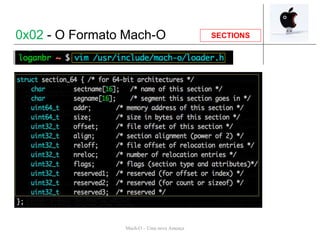 Mach-O – Uma nova Ameaça
SECTIONS0x02 - O Formato Mach-O
 