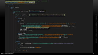 ALEXANDREBORGES–MALWAREANDSECURITYRESEARCHER
BHACK CONFERENCE 2019 47
 