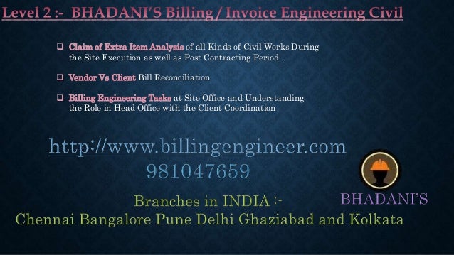 bhadanis level 2 billing engineer demo notes pdf free download engineering works level 2