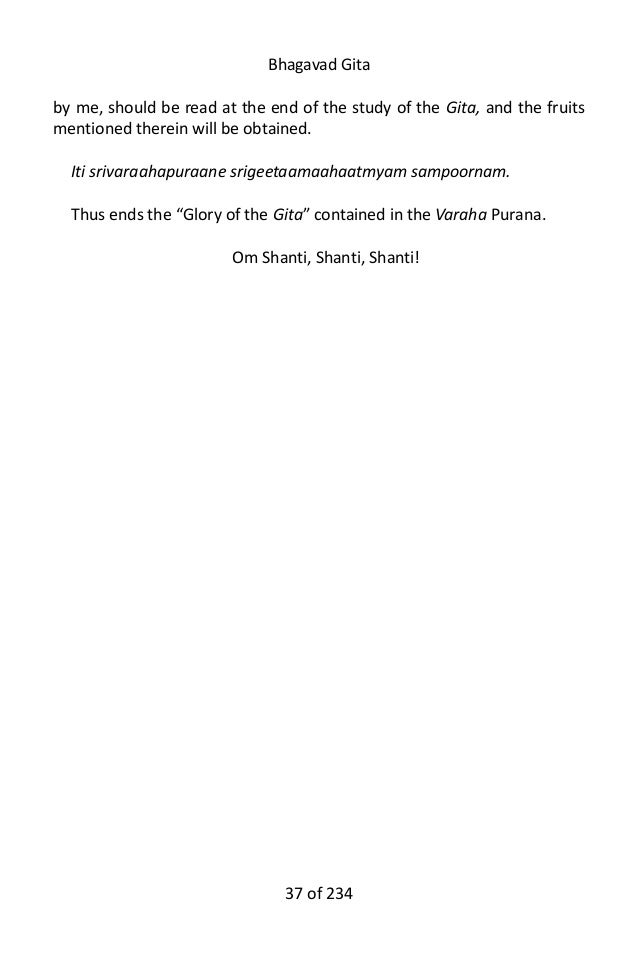 Download Bhagavad Gita - Free entire English PDF and Audio