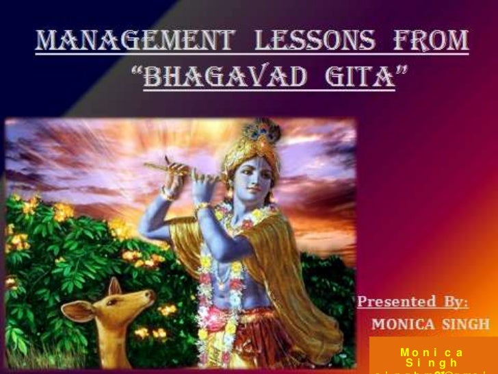 research paper on management lessons from bhagavad gita