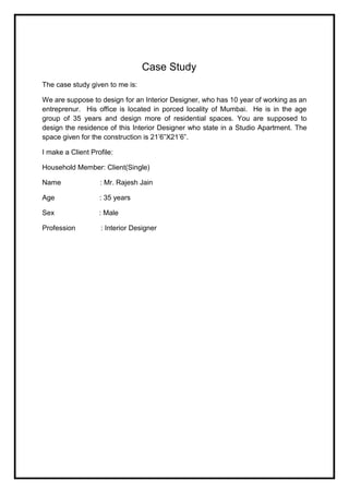 Bharat Jeswani,M.Sc-Interior Design (Residential portfolio) | PDF