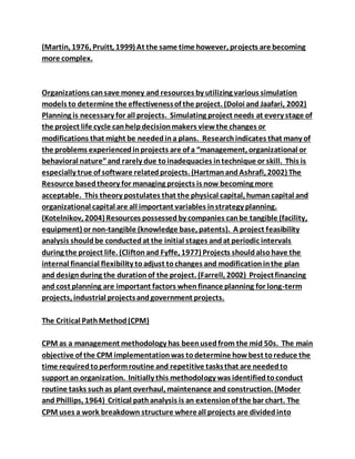 study on project analysis through critical path method | DOCX