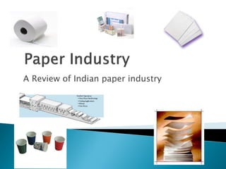 A Review of Indian paper industry
 