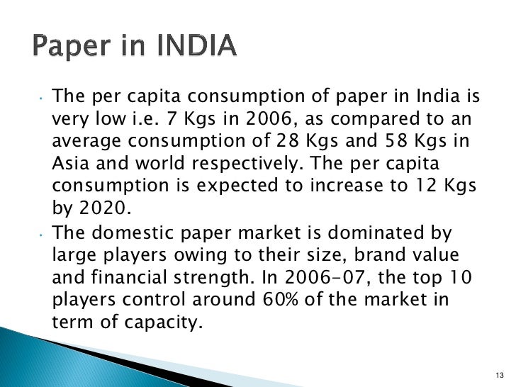 India's pulppaper industry