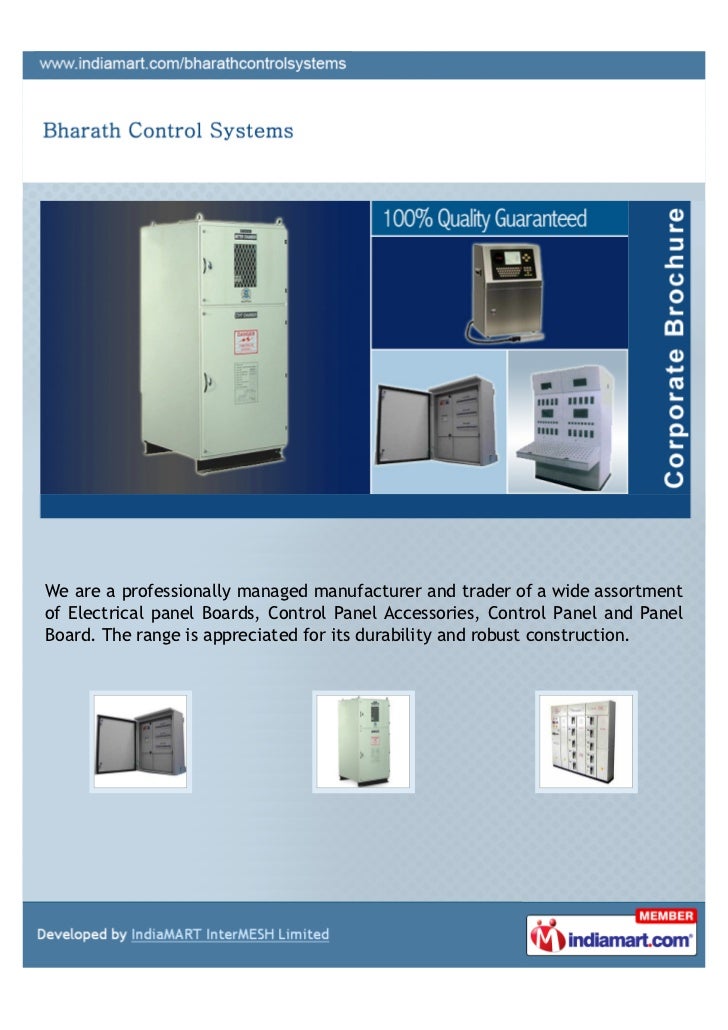 Bharath Control Systems, Coimbatore, Electrical panel Boards