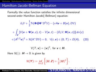 STOCHASTIC NAVIER STOKES EQUATIONS | PDF