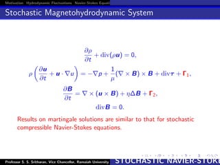 STOCHASTIC NAVIER STOKES EQUATIONS | PDF