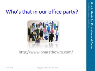 http://www.bharathowto.com/ Who’s that in our office party? Jan 3, 2010 http://www.bharathowto.com/ 