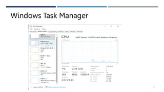 22
WINDOWS TASK MANAGER
Windows Task Manager
 