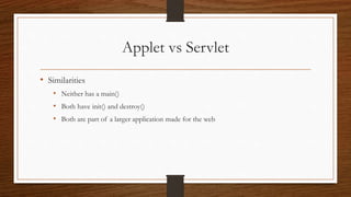 Applet Vs Servlet | PPT